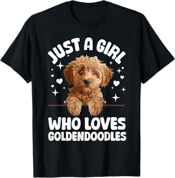 Cute Goldendoodle Design For Women Girls Golden Doodle Lover T-Shirt