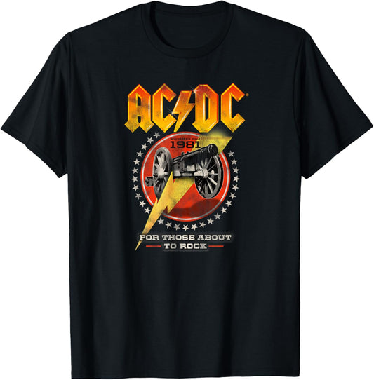 AC/DC Rock Music Band For Those About To Rock 1981 T-Shirt