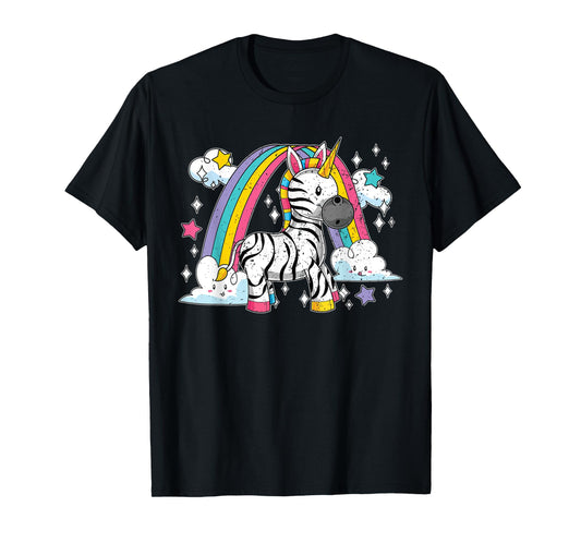 Africa Animal Zebracorn Rainbow Fairytale Zebra Unicorn T-Shirt