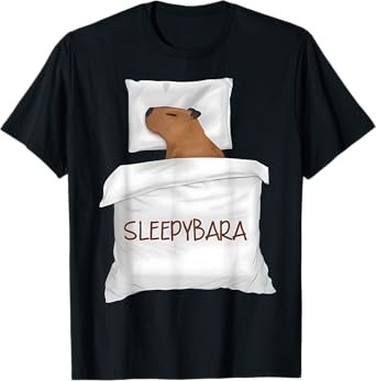 Capybara Official Sleep Pajamas Nightgown Sleepybara Rodents T-Shirt
