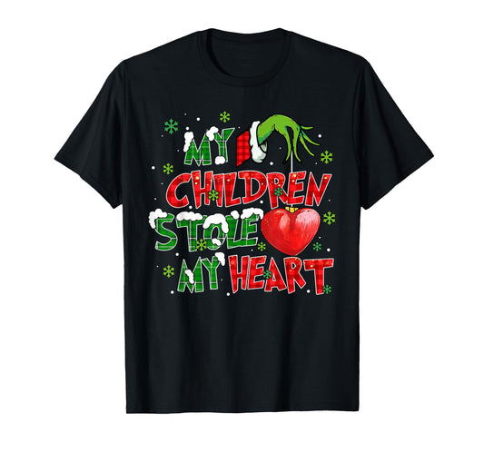My Children Stole My Heart Xmas Christmas Holiday Teacher T-Shirt