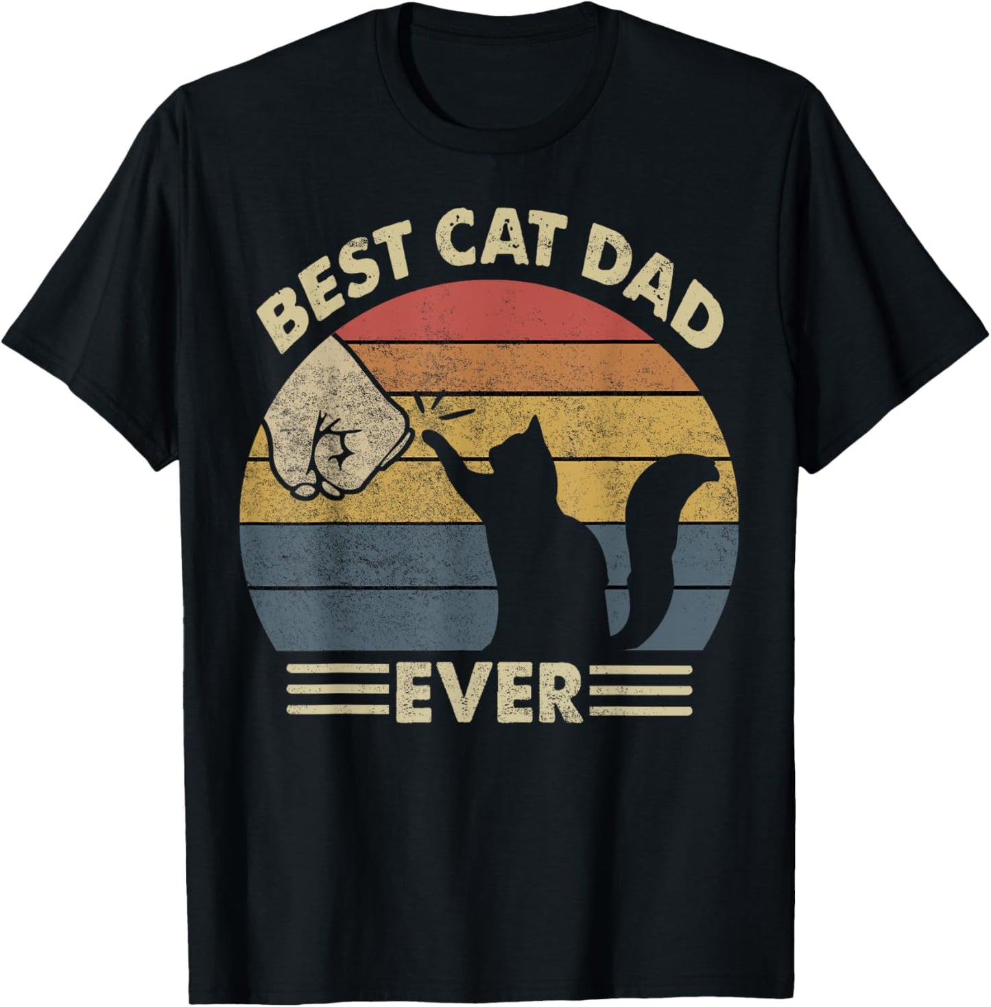 Cat-Shirt Men Best Cat Dad Ever Funny Dad T-Shirt
