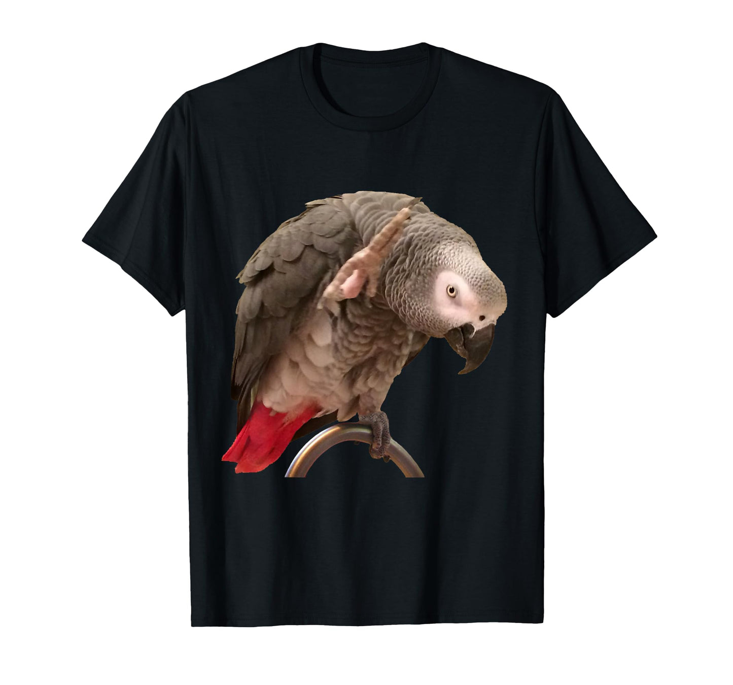 Funny African Grey Parrot Waving T-Shirt