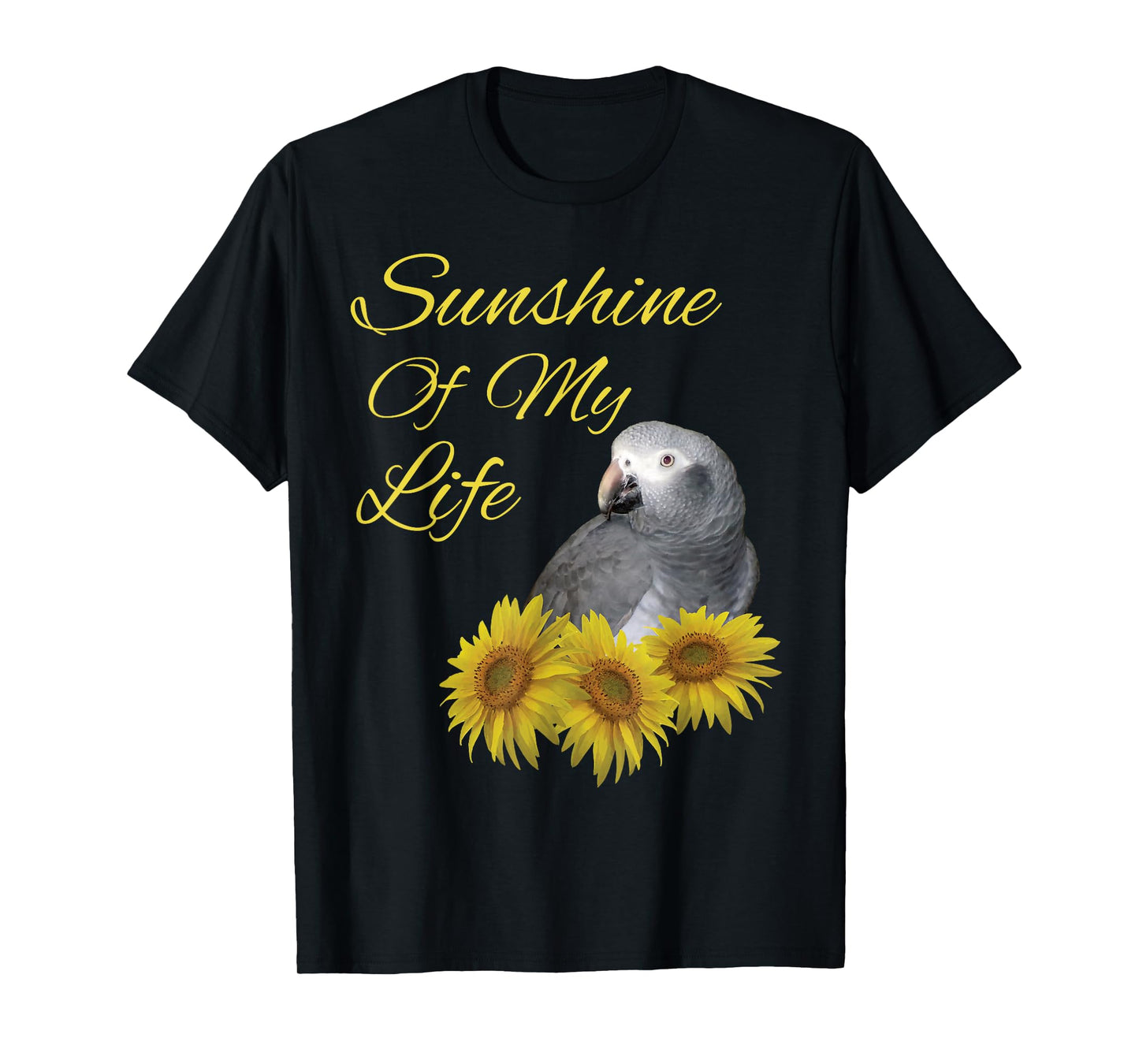 Timneh African Grey Parrot Sunshine Sunflower T-Shirt