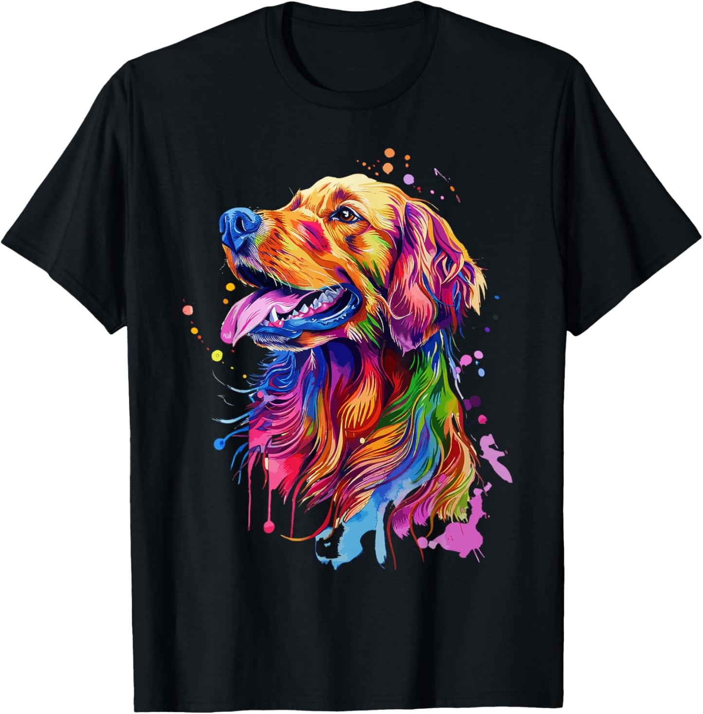 Golden Retriever Lovers Pop Art Color Golden Retriever Dog T-Shirt