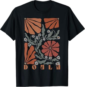Boho Floral Doula OB Nurse Coach Lactation Consultant T-Shirt