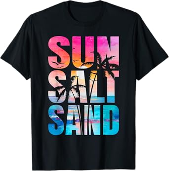 Sun Salt Sand Summer Vacation Hawaii Beach Funny Family T-Shirt