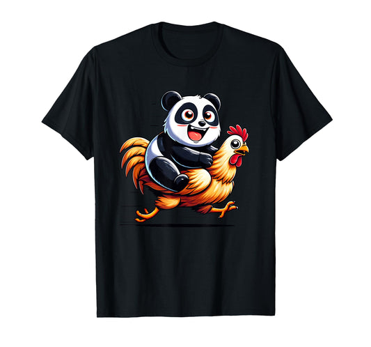 Funny Panda Chicken Rooster Animal Lovers Men Women Kids T-Shirt
