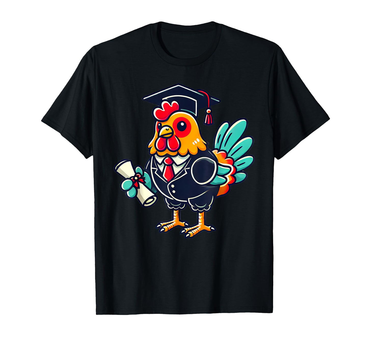 Kawaii Chicken Graduation T-Shirt