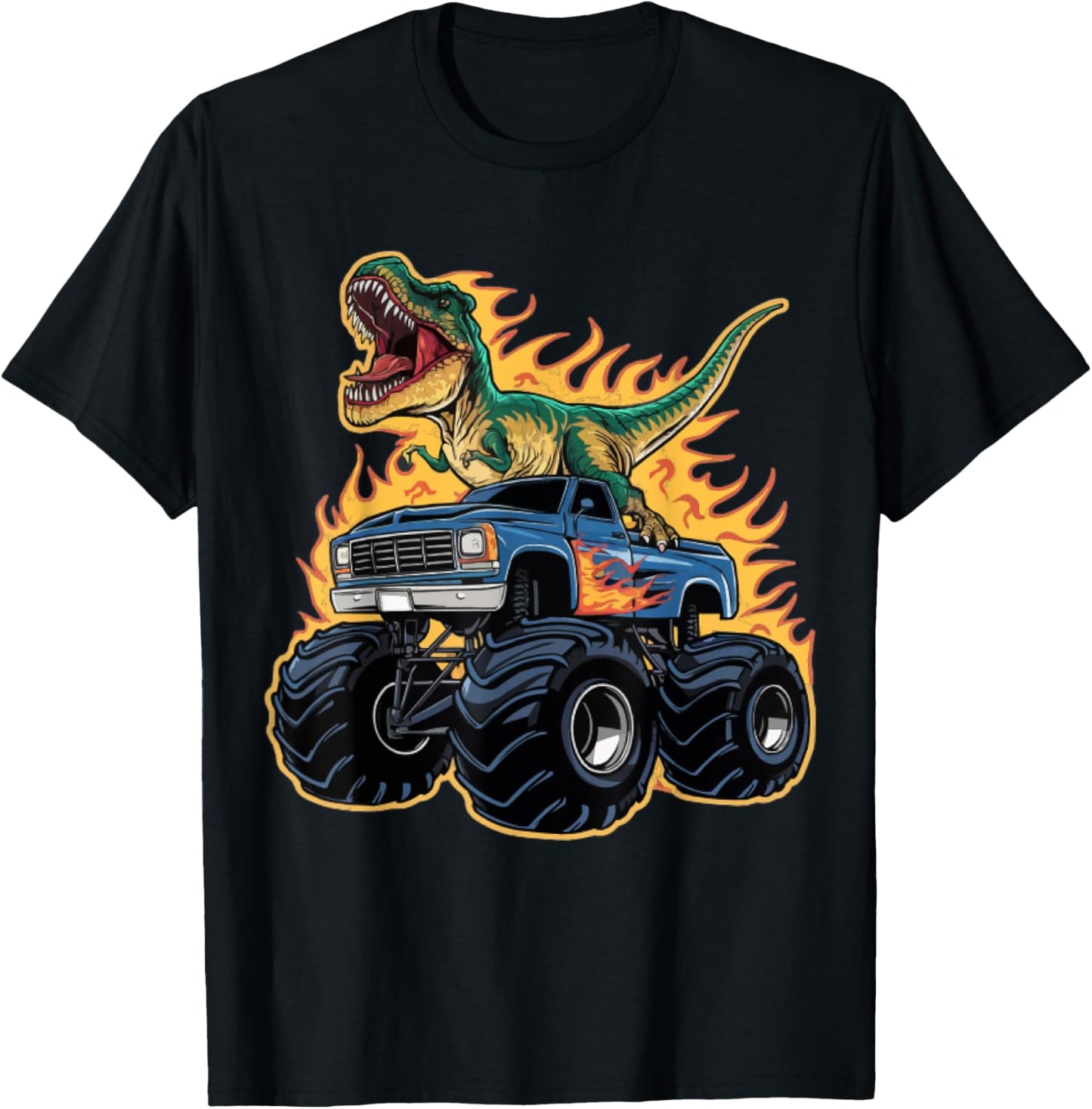 Monster Truck Dinosaur Birthday Party Monster Truck Boy T-Shirt