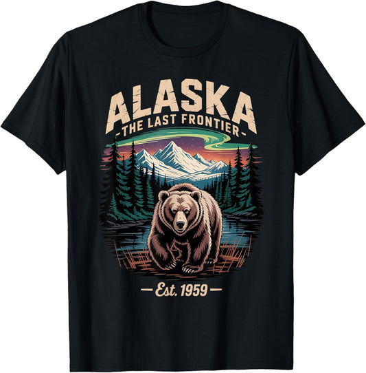 Alaska The Last Frontier Est 1959 Bear Nature T-Shirt