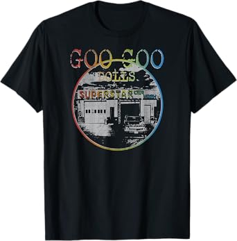 GOO GOO DOLLS Superstar Garage Unisex-Adults Black Small Classic Fit Polyester T-Shirt