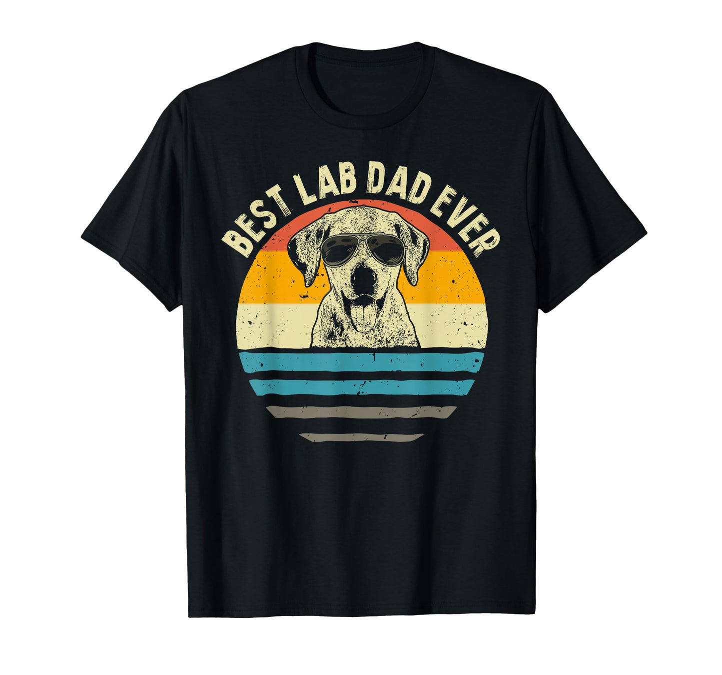 Best Lab Dad Ever Labrador Dad Vintage Gift T-Shirt