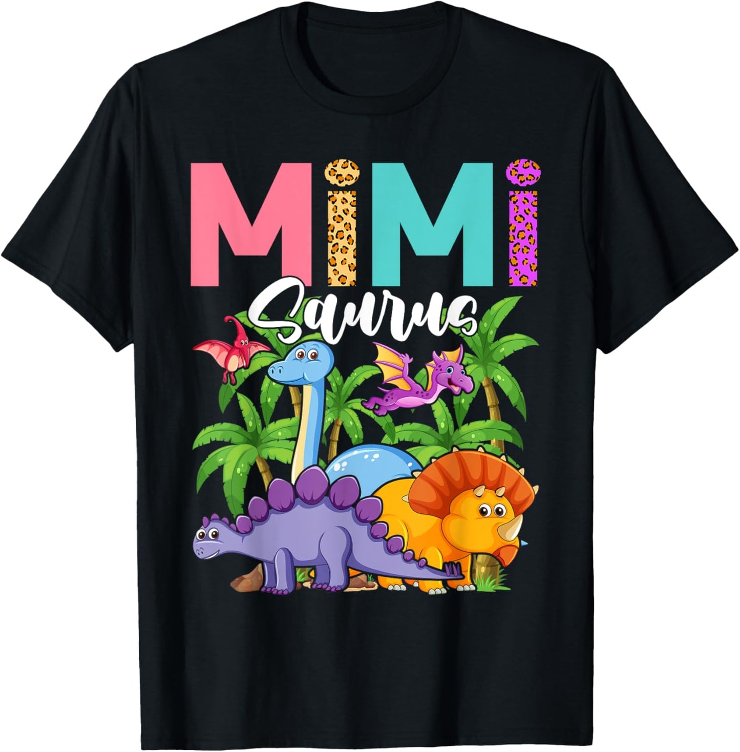 Leopard Mimi Saurus - Funny Dinosaur Women T-Shirt