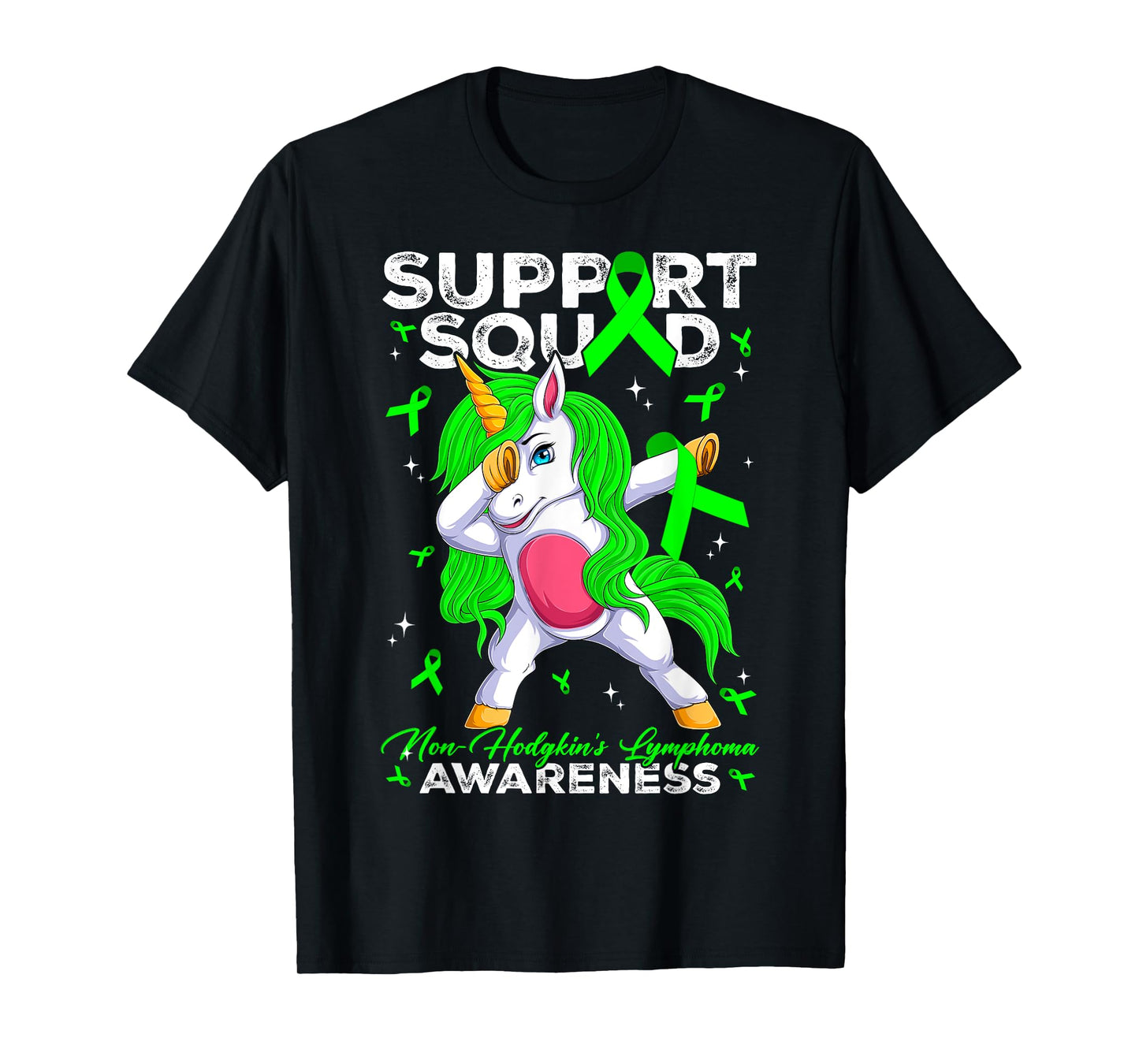 Support Squad Non-Hodgkin's Lymphoma Awareness Month Unicorn T-Shirt
