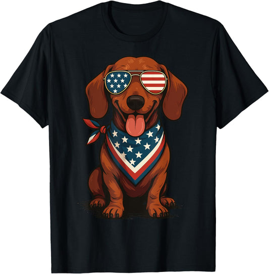 Dachshund Usa 4th of July Weiner Dog Wiener T-shirt