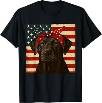 Labrador Retriever Patriotic 4th of July for Men Women Kids T-Shirt