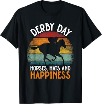 Derby Day Horse Silks and Hats Jockey Horse Racing T-Shirt