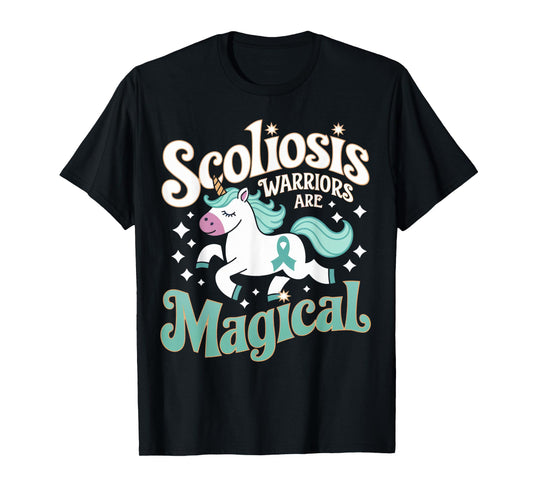 Scoliosis Warriors Are Magical Unicorn Support Awareness T-Shirt