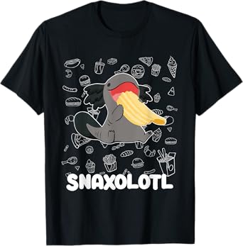 Cute Axolotl Lover Snaxolotl Kawaii Axolotl Food Sweets T-Shirt