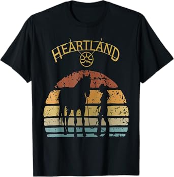 Heartland Retro Vintage Sunset Horse Lover T-Shirt