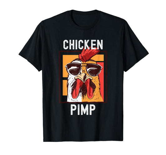 Chicken Pimp, Retro Vintage Farm Chicken Lover Gift T-Shirt