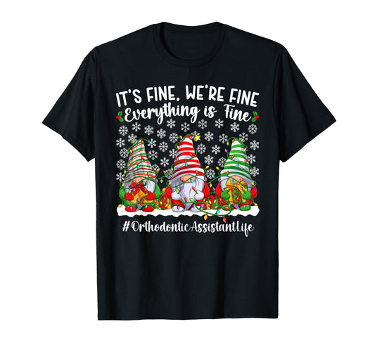 Funny Orthodontic Assistant Christmas Orthodontics Xmas T-Shirt