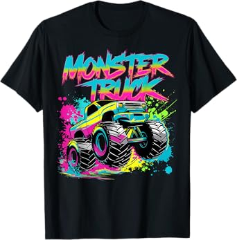 Monster Truck Graffiti Art Colorful T-Shirt