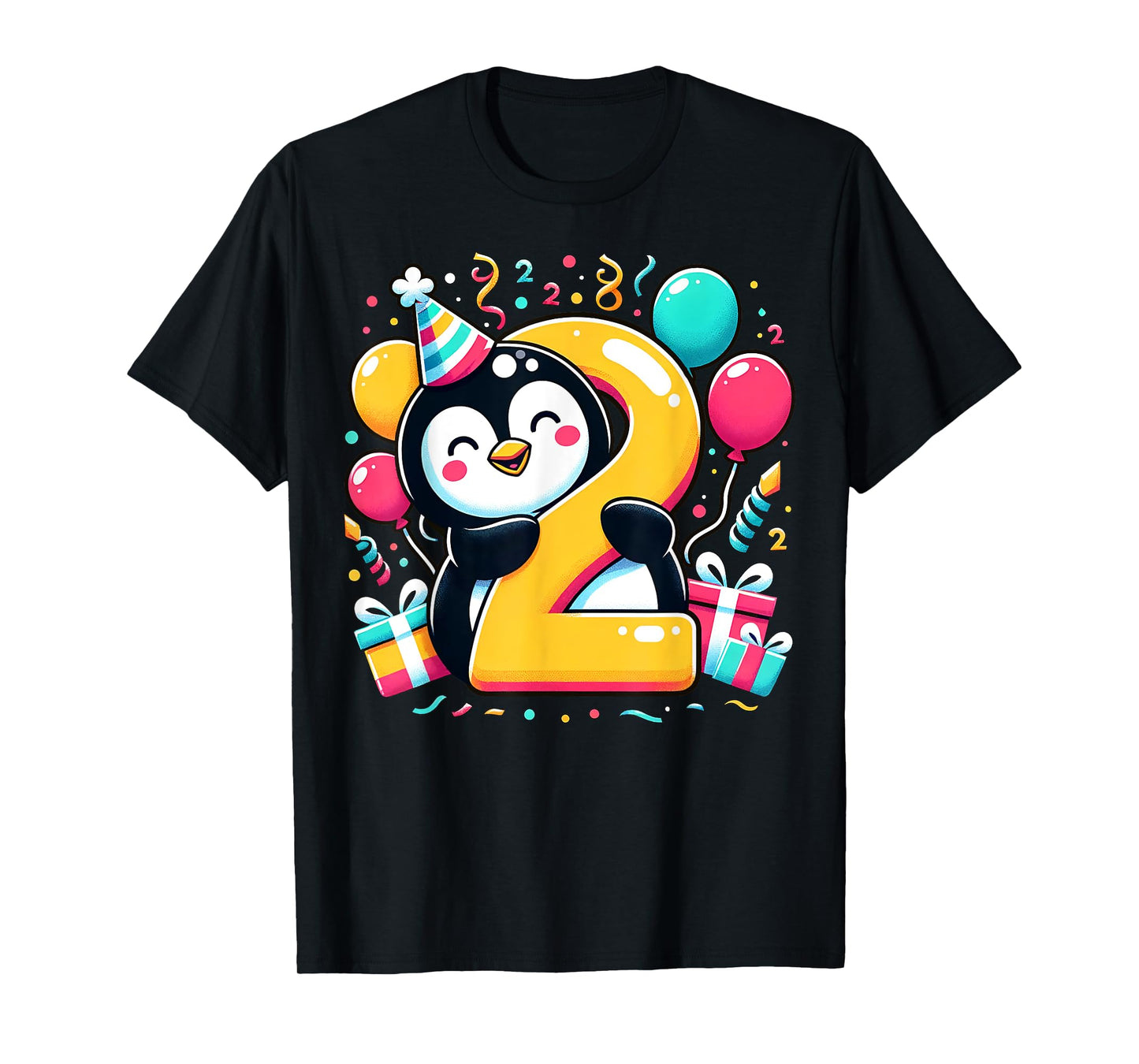 Penguin 2nd birthday boy girl 2 years old second two Penguin T-Shirt