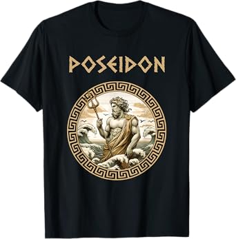 Poseidon Greek God of the Sea Ancient Greek Mythology T-Shirt