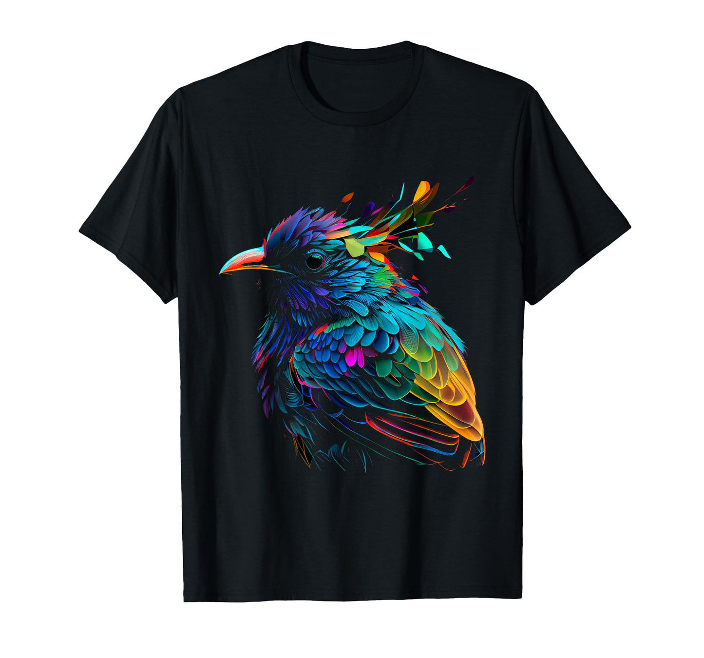 Colorful Abstract Bird Art Colorful Feathers T-Shirt