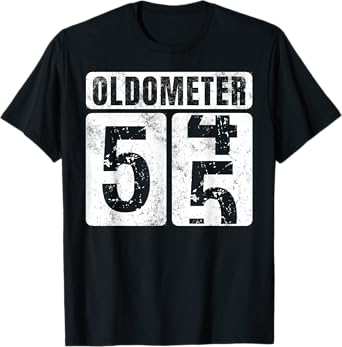 Oldometer 55 Shirt Vintage Funny 55th Birthday Gift Idea T-Shirt