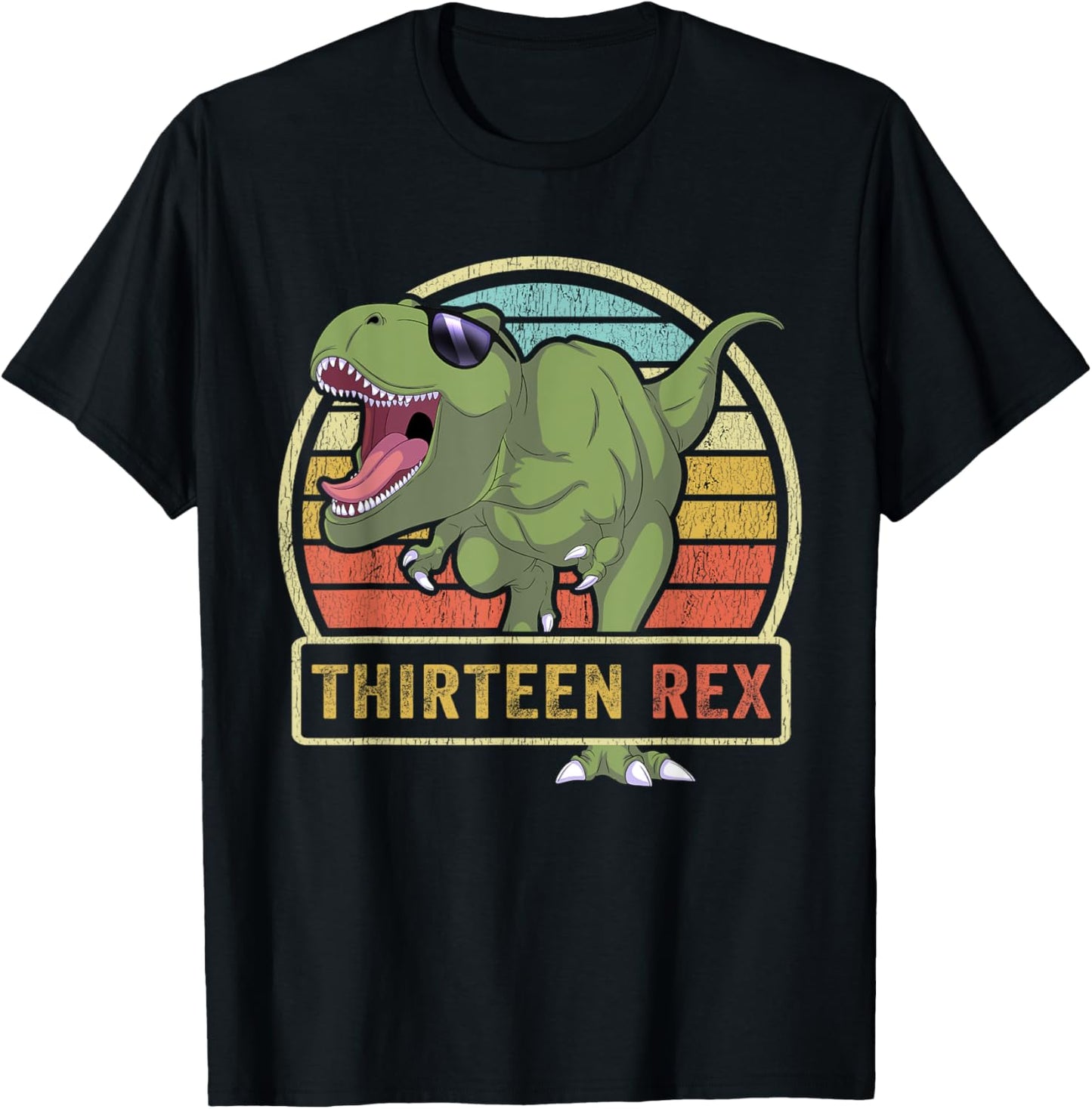 Thirteen Rex T Rex Birthday 13 Year Old Dinosaur 13th Dino T-Shirt