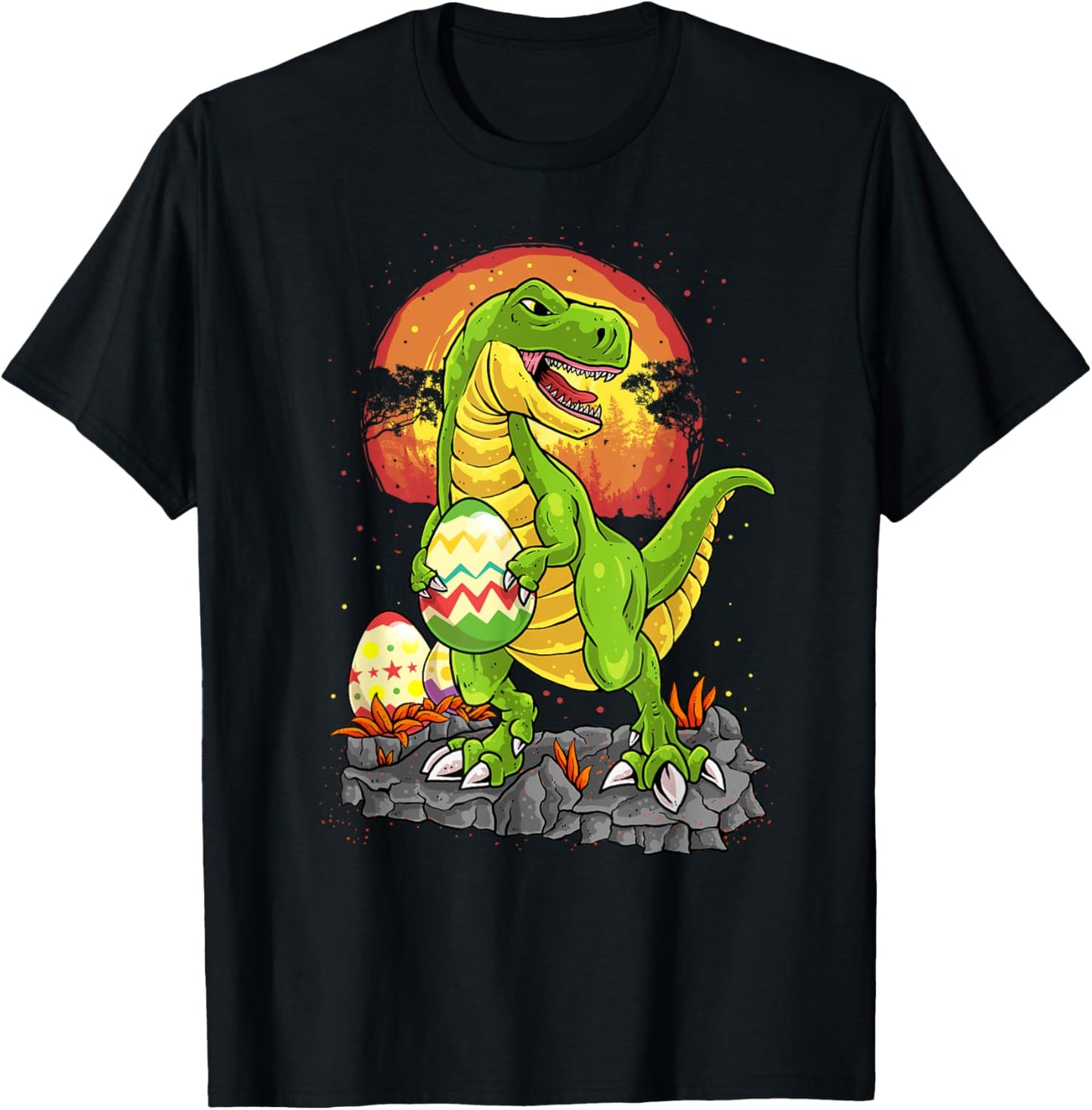 T Rex Dinosaur Dino Easter Egg Happy East Rawr Boys T-Shirt