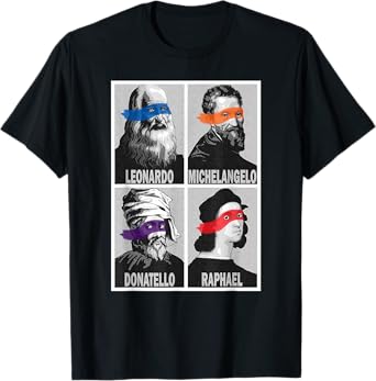 Renaissance Ninja Artists Poster Style Pop Art T-Shirt T-Shirt