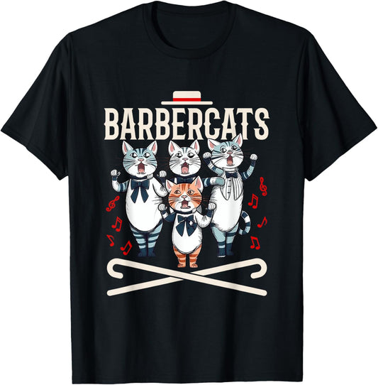 Barbershop Quartet Cats Singing Harmony Singer T-Shirt