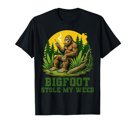 Bigfoot Stole My Weed Sasquatch Humor Legends Humor T-Shirt