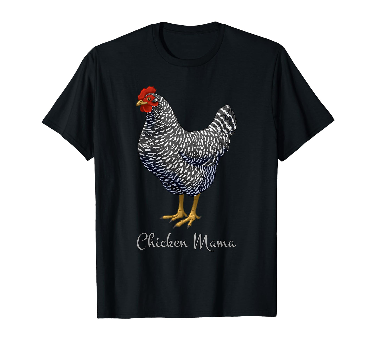 Chicken Mama Black Barred Plymouth Rock Hen Mom Bird Lovers T-Shirt