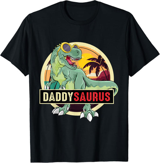 Daddysaurus T Rex Dinosaur Daddy Saurus T-Shirt