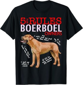 5 Rules for Boerboel Owners tee shirt T-shirt Tshirt T-Shirt