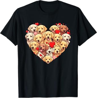 Funny Labrador Retriever Heart Valentine Labrador Retriever T-Shirt