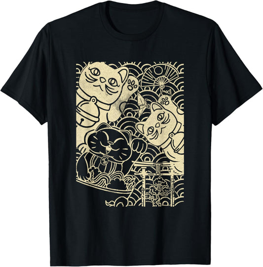 Lucky Cat Maneki-Neko Japanese Good Luck japan life T-Shirt