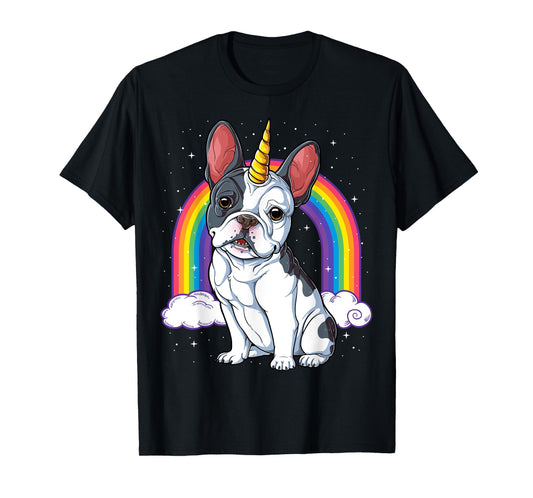 French Bulldog Unicorn Shirt Girls Space Galaxy Frenchicorn T-Shirt