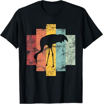 Retro Vintage Shape Sandhill Crane Lover Shirt Safari Pet T-Shirt