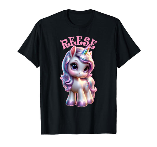 Reese Cute Unicorn Design for Girls Name Reese T-Shirt