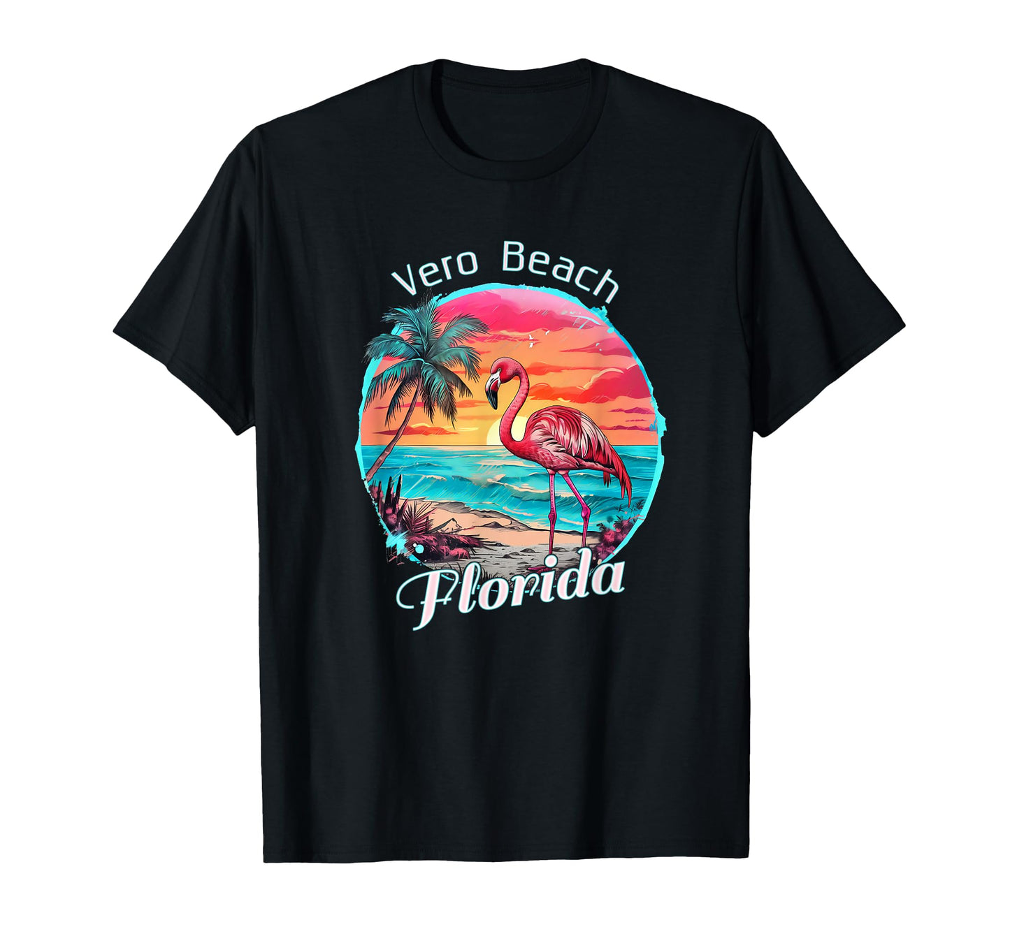 Vero Beach Florida Beach Flamingo Tropical Souvenir T-Shirt for Men Women Girls Kids
