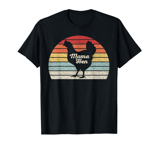 Vintage Retro Mother's Day Mama Hen Chicken Mom Farm T-Shirt