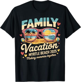 Myrtle Beach Family Vacation 2025 Matching Summer T-Shirt