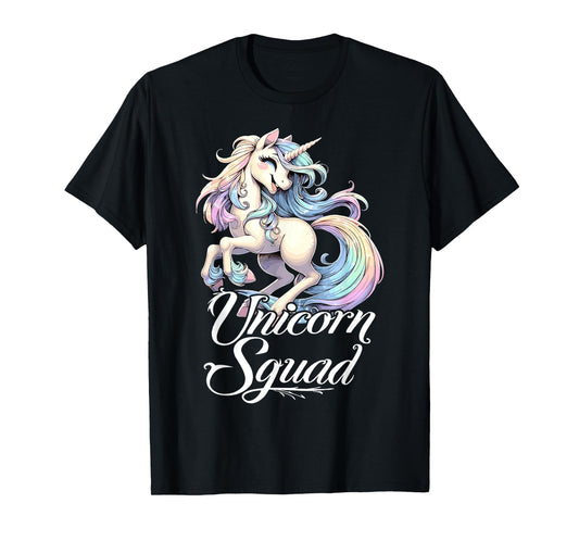 Unicorn Squad Birthday Party Cute Unicorn Girl T-Shirt