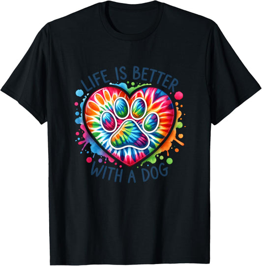 Retro Life Is Better With A Dog Dog Lovers T-Shirt